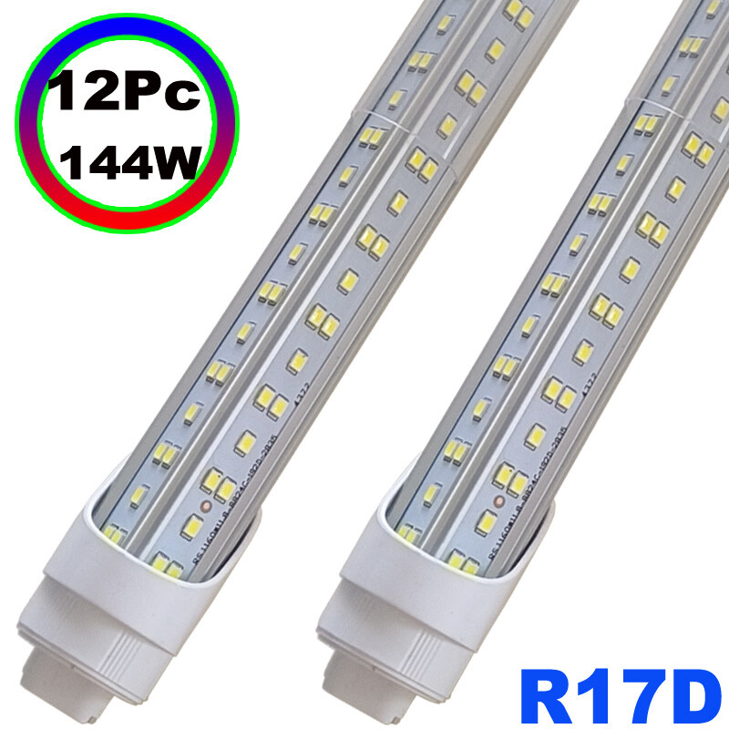 12Pack T8 8Ft Led Tube Light Bulbs 144W R17D HO Rotatable 8'Led Shop Light 6500K