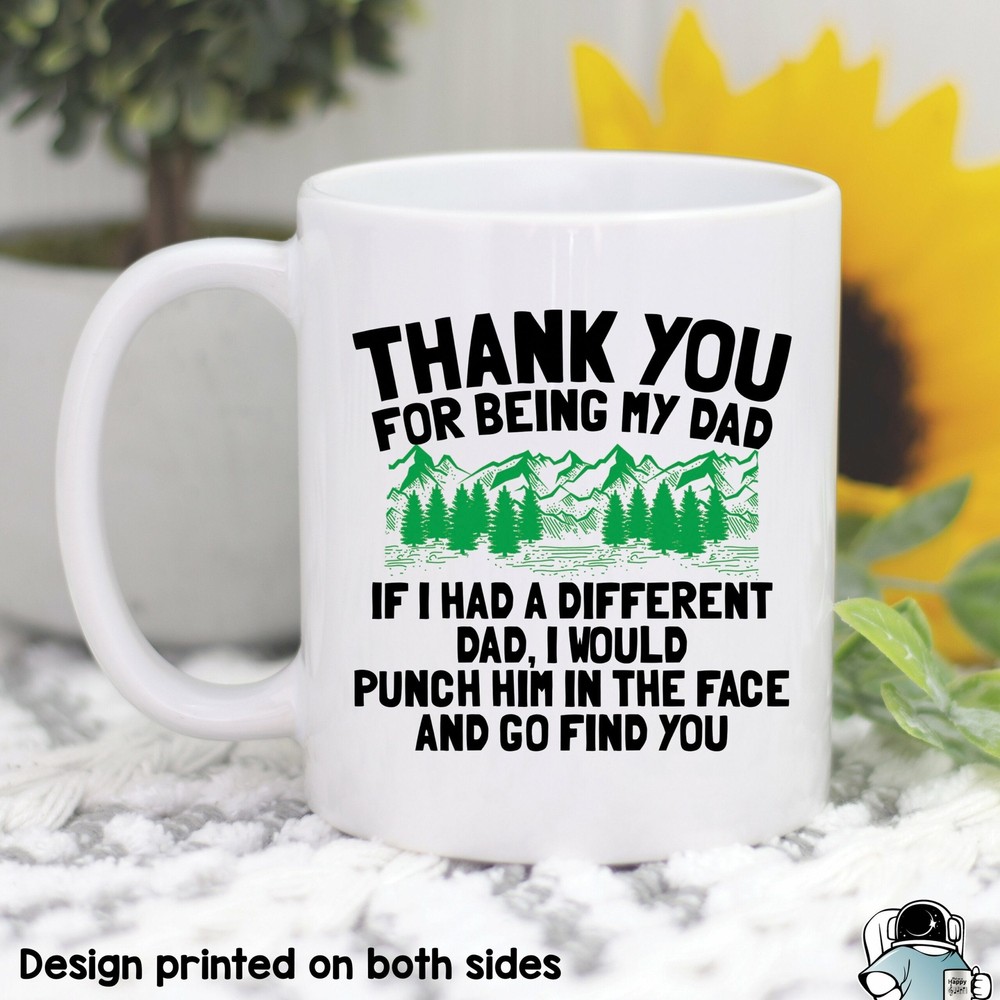 Funny Father's Day Gift Mug - Punch Him In The Face Design for Dad