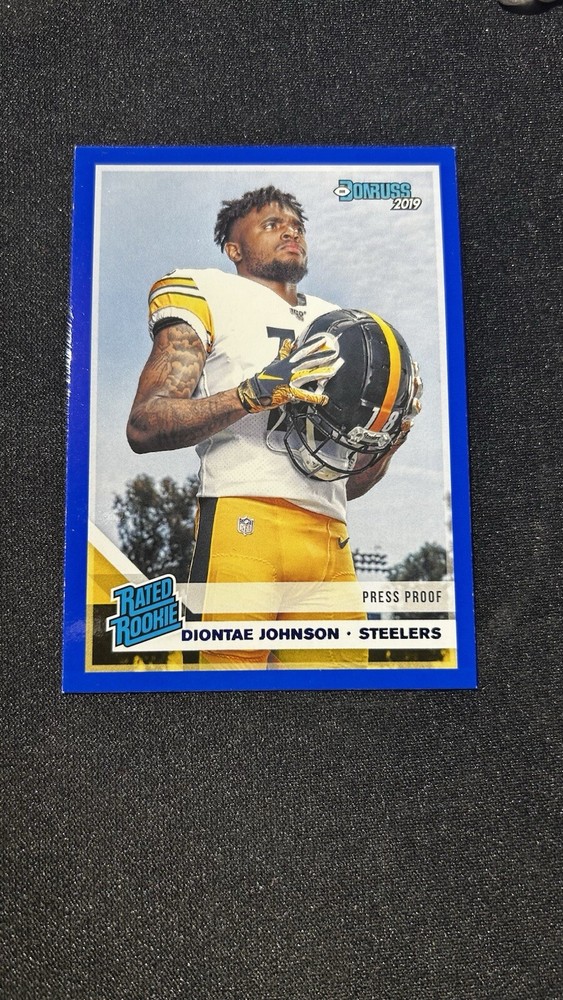 2019 Panini Donruss - Rated Rookie Press Proof Blue #327 Diontae Johnson (RC)