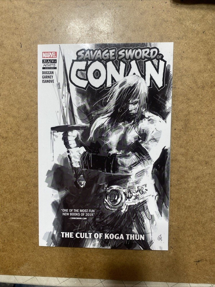 SAVAGE SWORD OF CONAN Cult Of Koga Thun BLACK AND WHITE MARVEL TPB Duggan Garney