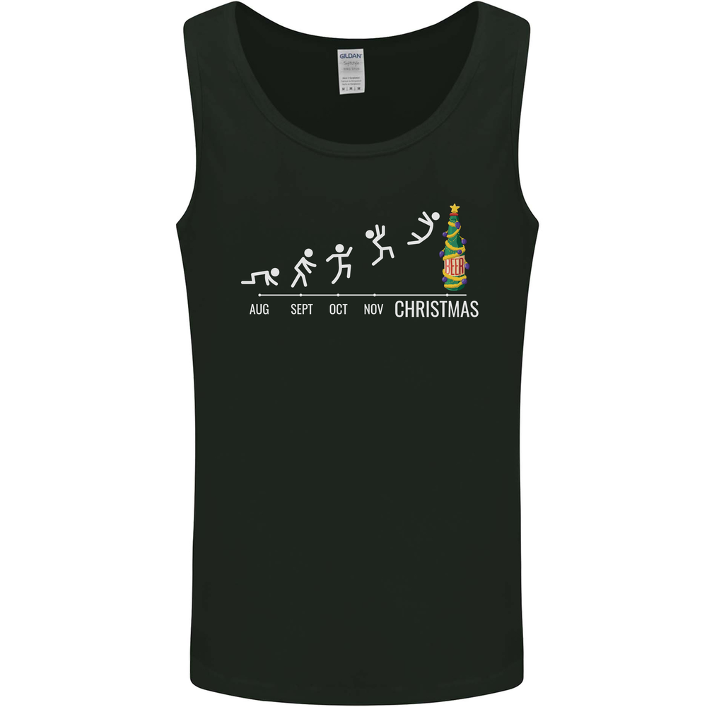 Months to Christmas Funny Xmas Mens Vest Tank Top