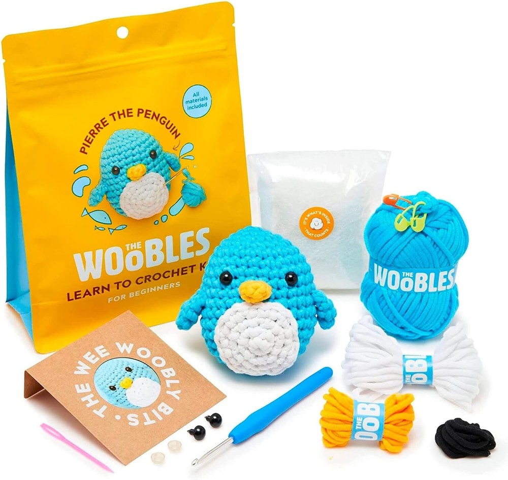THE WOOBLES  PIERRE THE PENGUIN Learn To Crochet Kit for Beginners  NEW