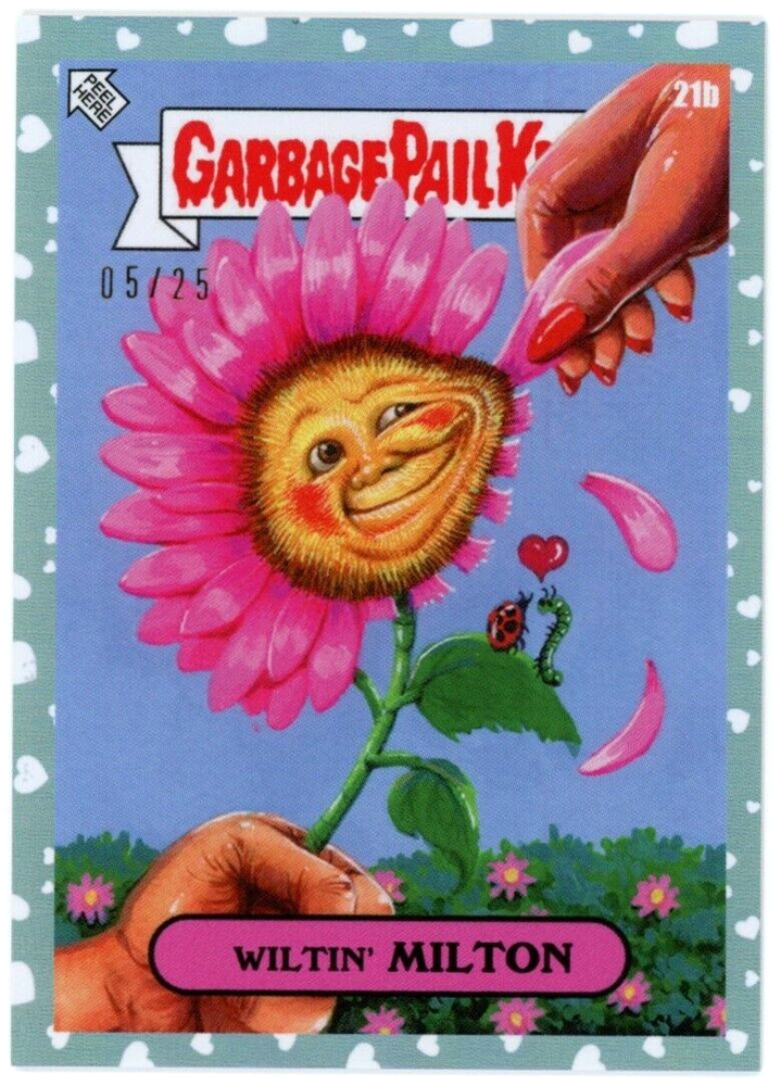 2025 Garbage Pail Kids Wiltin Milton Blue Foil Parallel 5/25 Valentine