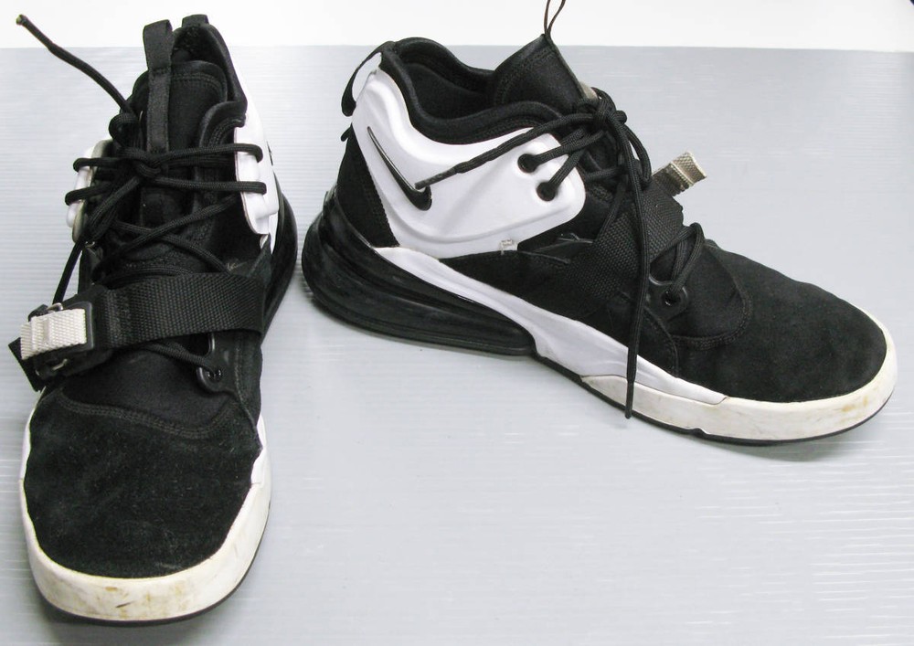 NIKE Men 10.0US Air Force 270 Black White Us10 Sneakers Ah6772   Hi High Cut