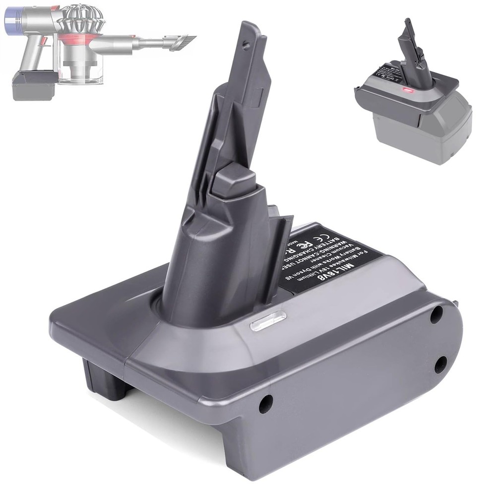 for Milwaukee Use for Dyson V7+V8 Vacuum Cleanerfor Milwaukee M18 18V Lithium...