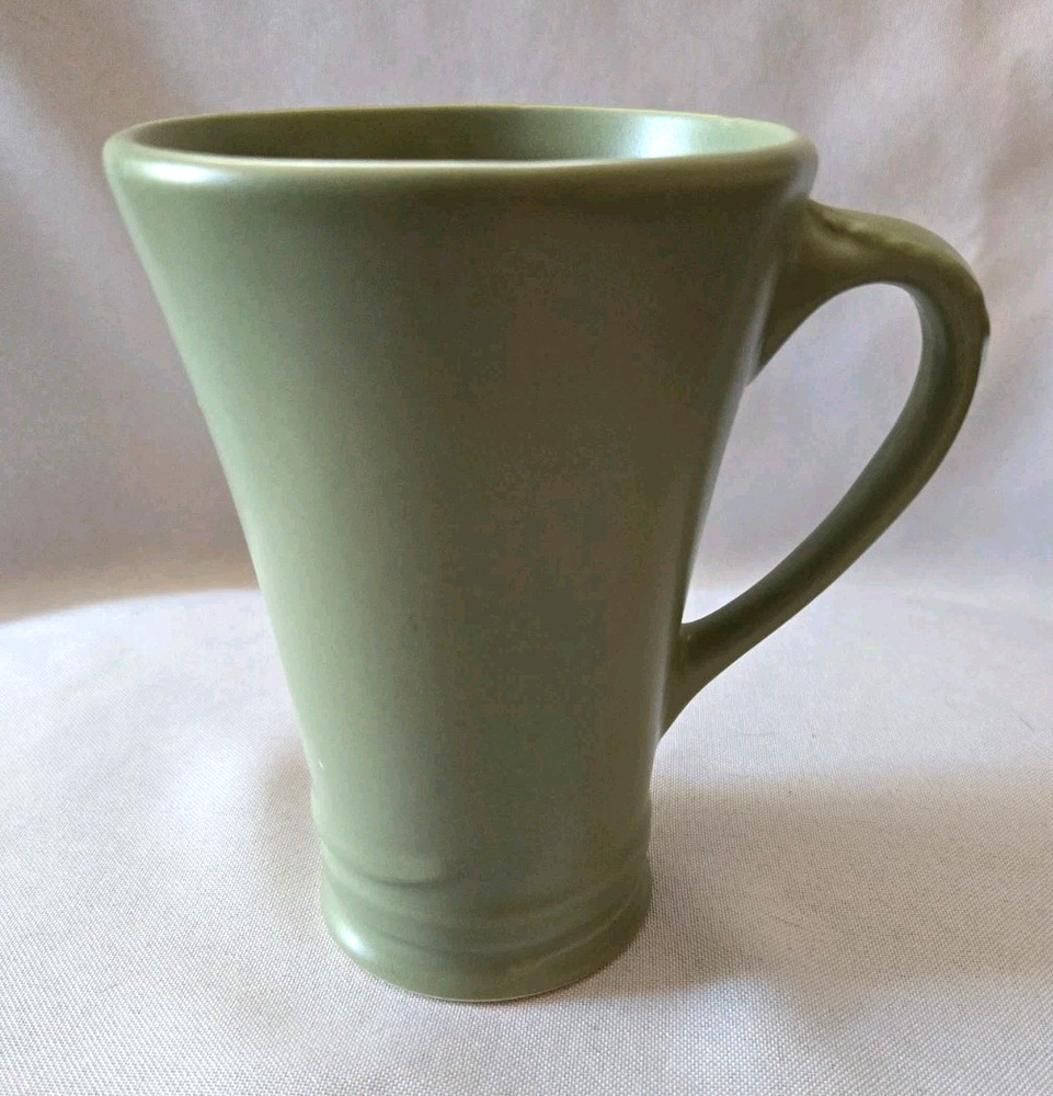 VTG Pfaltzgraff Winterwood Green Coffee Mugs Set of 3 5.25 Inch