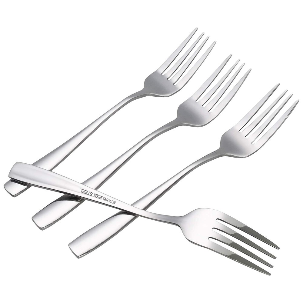 Asking 12-Piece Stainless Steel Dessert Forks, Silverware Set Dessert Forks