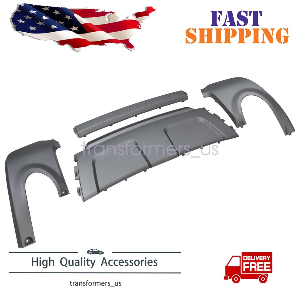 4pcs Rear Bumper Board Skid Plate Valance Cover Fit Range Rover Evoque 2012-19