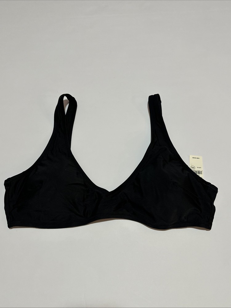 Aerie Scoop Padded Bikini Top Black Women's XL NWT