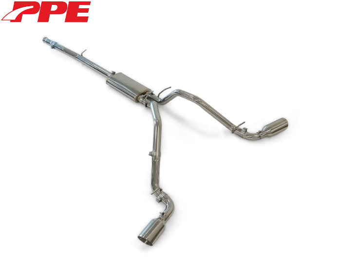 PPE Polished Dual Exit Cat-Back Exhaust System For 2014-2019 GMC/Chevy 1500 5.3L