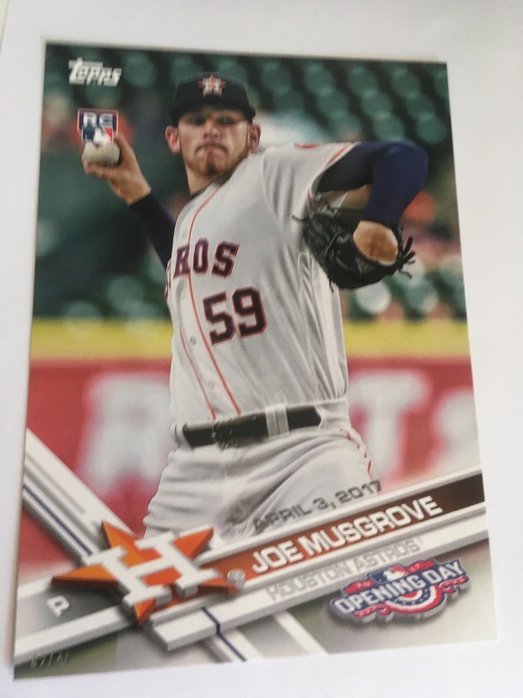 2017 Topps Opening Day 5x7 Joe Musgrove Astros RC 43 #’d 02/49