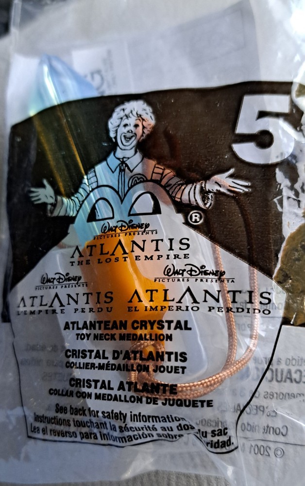 McDonald's 2001 Happy Meal Toy Atlantis The Lost Empire Atlantean Necklace New