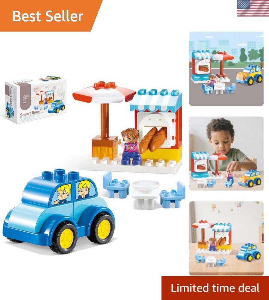 Interactive 19-Piece Happy Service Area Toy Set - Imaginative Role Play for Kids