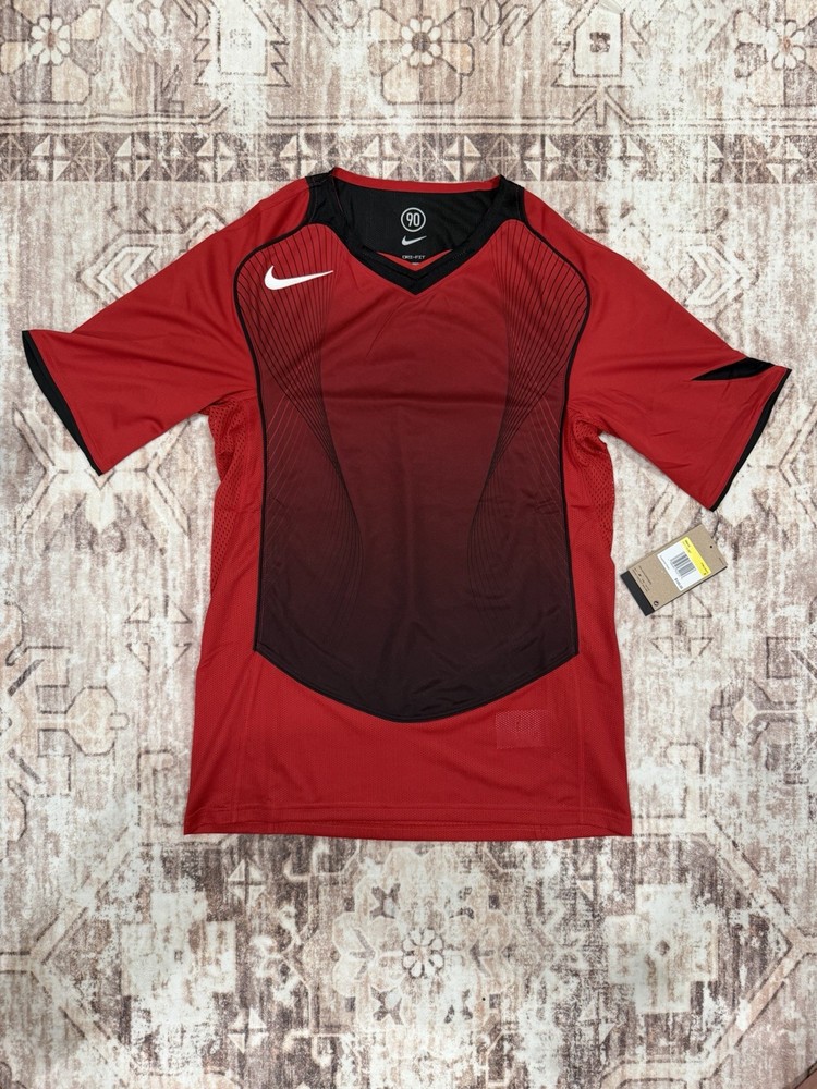 NWT Nike Total 90 Red Black Soccer Futbol Jersey Men’s Size M HV1178-687
