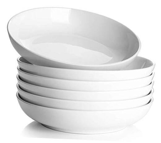 Y YHY 30oz White Large Pasta Salad Soup Serving Bowls Set