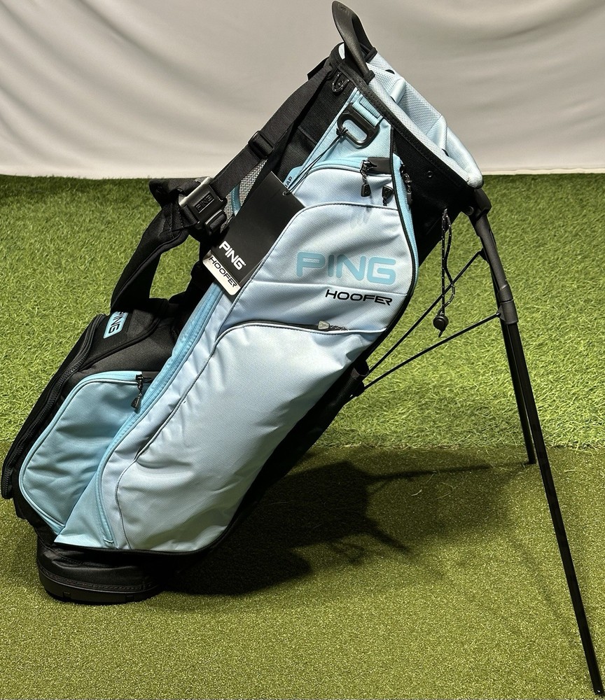 PING 2026 Hoofer 231 Golf Stand Carry Bag 5-Way Divider Color: Black/Milky Blue