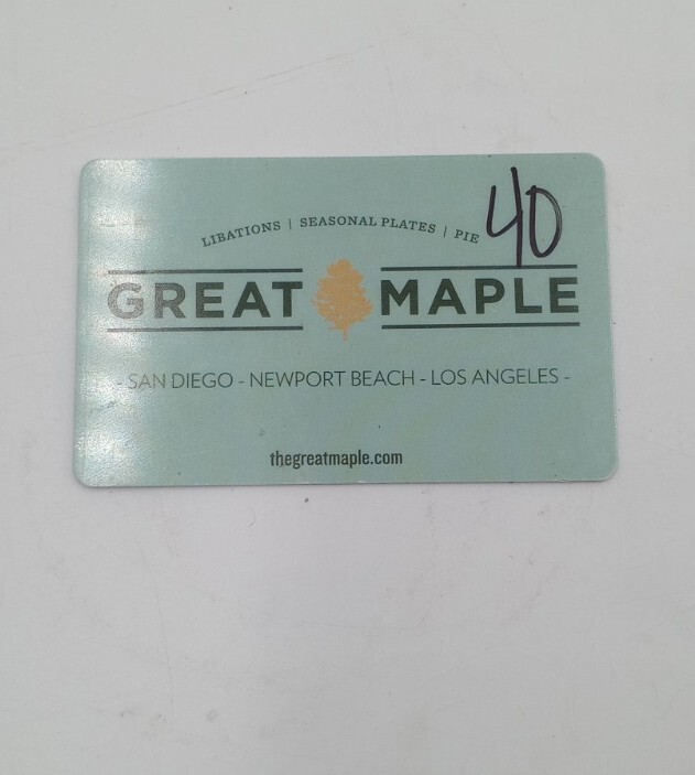 $40 Great Maple Restaurant Gift Card – Fast Delivery-image