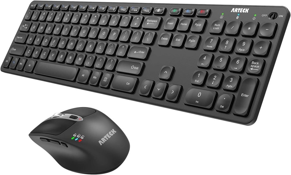 Arteck Multi-Device Full Size Bluetooth Keyboard & Mouse Combo HB305-3MB167