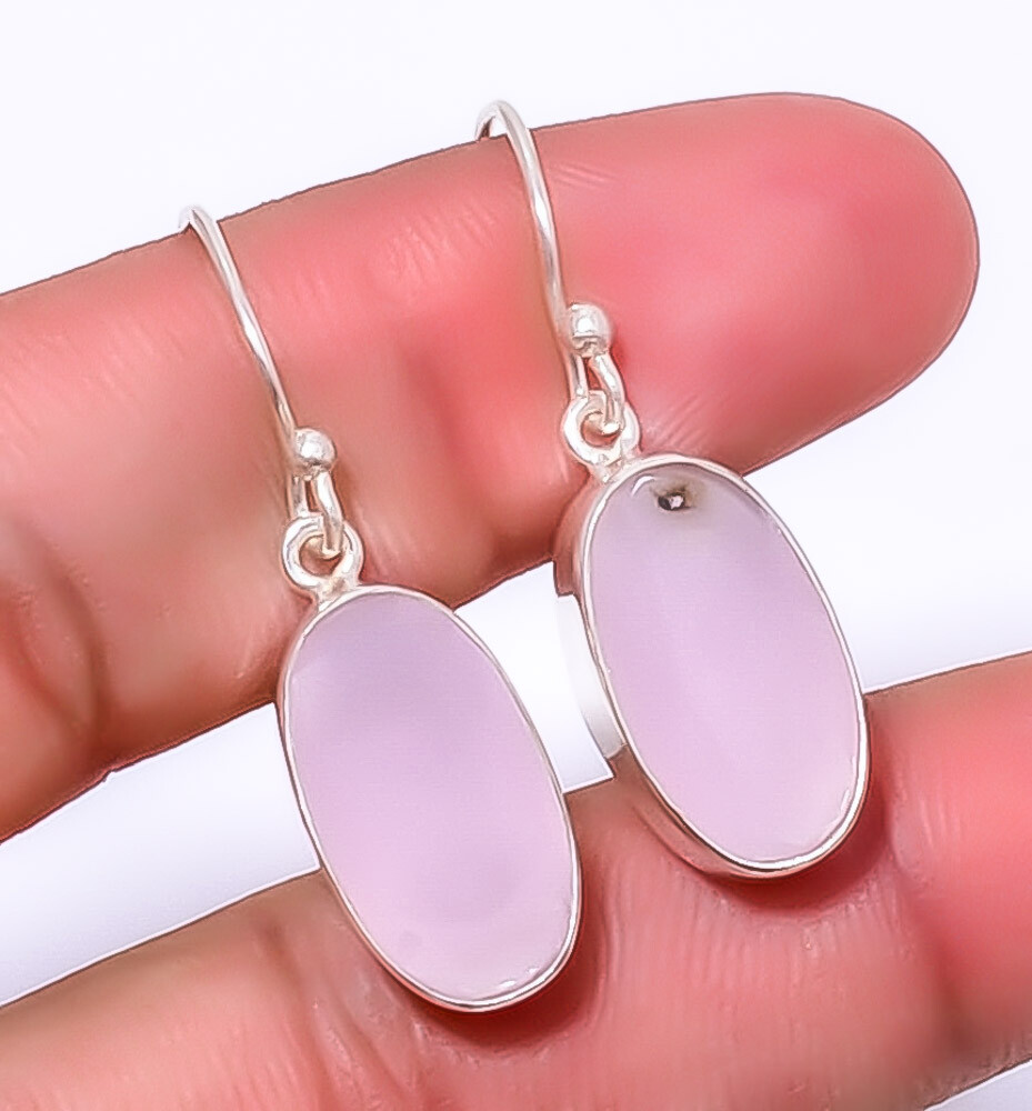 Rose Quartz 925 Sterling Silver Earring 1.37