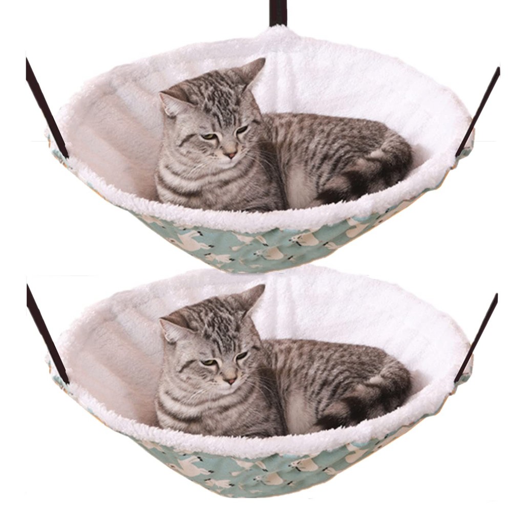 Best SHENGOCASE 2-Pack Cat Hammock Lounge Hanging Bed for Cage Kennel Chair with