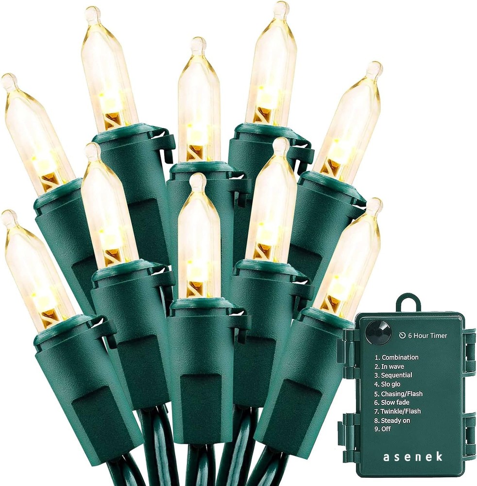 50 LED Battery-Operated Christmas String Lights - Mini Fairy Lights for Holiday Decor