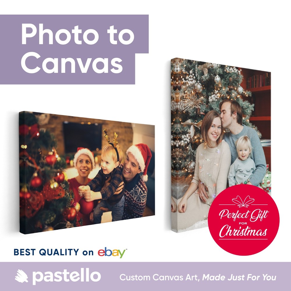 Christmas Present Photo to Canvas Personalised Wall Art – Custom Photo on Canvas