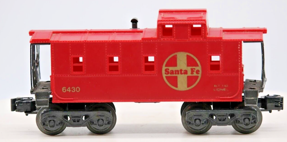 1983 Lionel O-Gauge 6430 Santa Fe SP Caboose 1:48 Scale Model Train Red