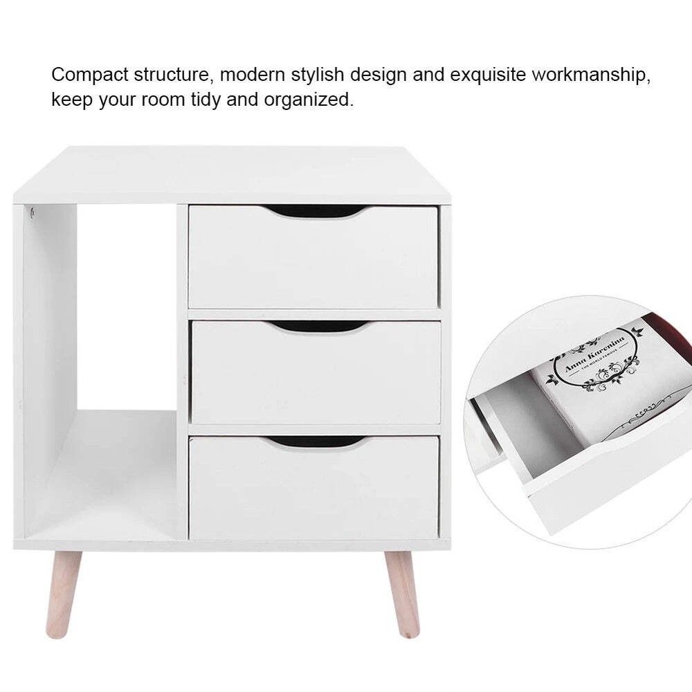 Modern Bedside Table with Drawers for Stylish Bedroom Storage