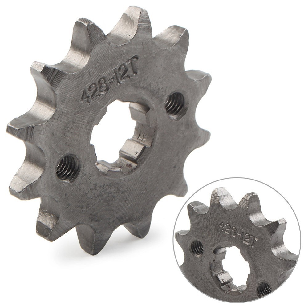 420/428 12T 17mm Front Chain Sprocket For 50 70 90 110cc 125cc Pit Dirt Bike ATV