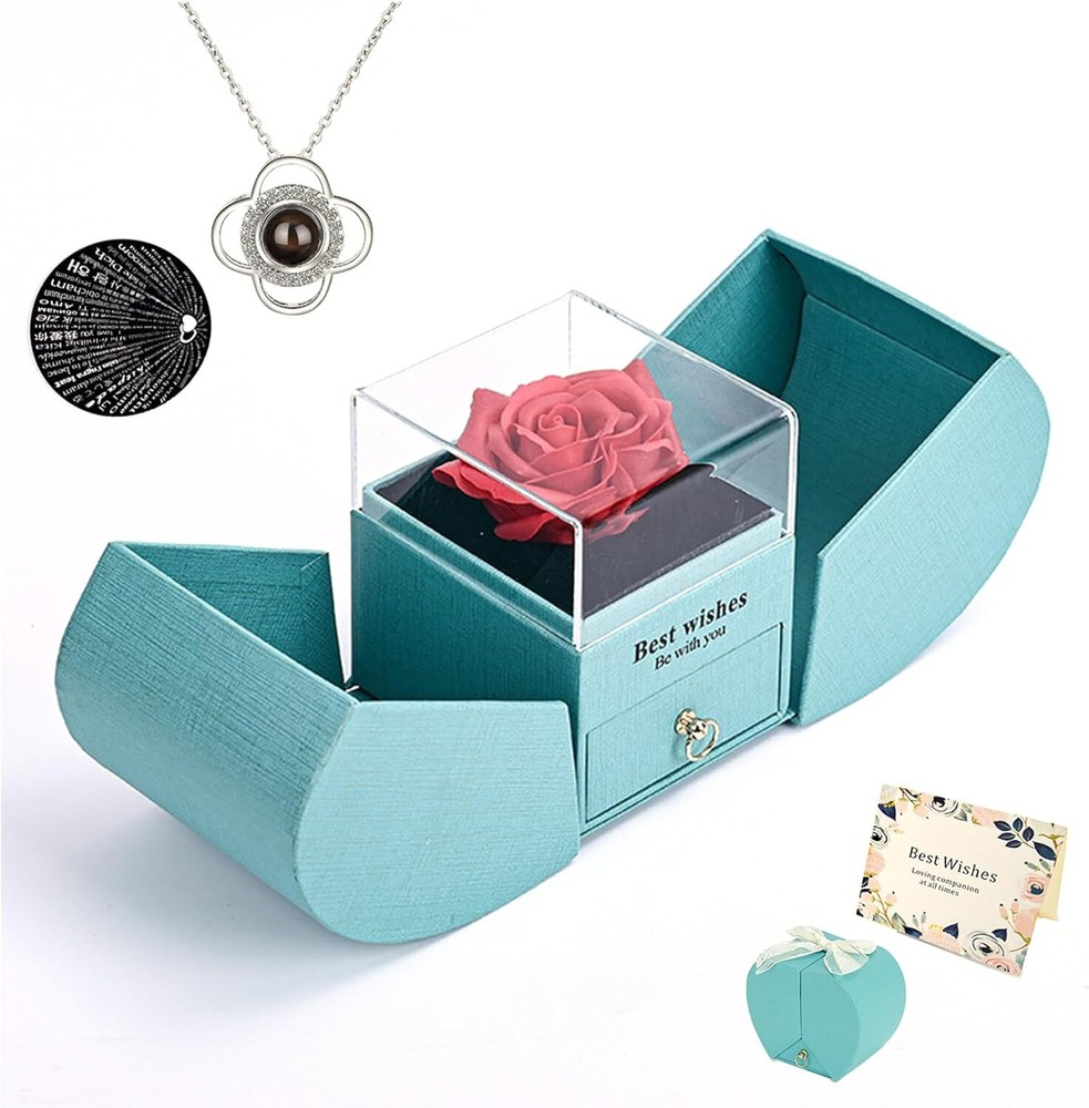 Mothers Day Gifts,Forever Flowers Gifts for Women, Mom, blue-image