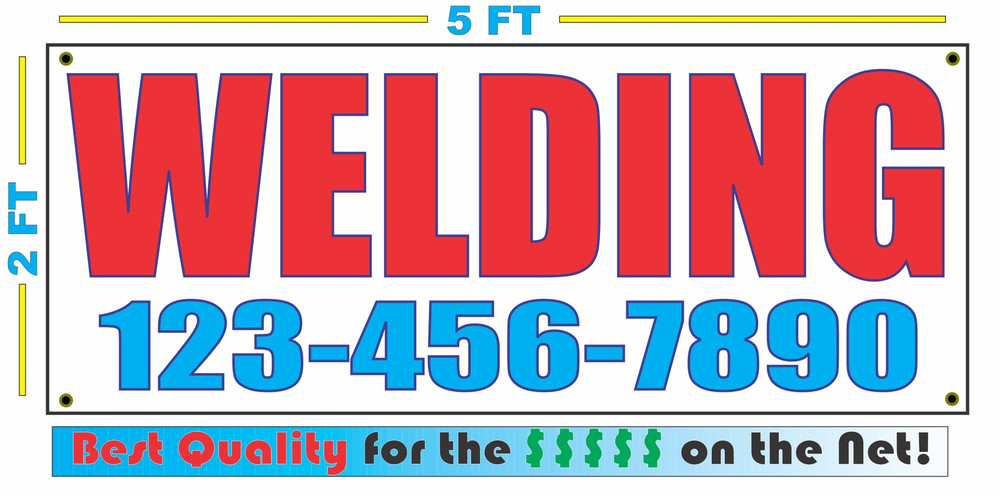 Custom Welding Phone Banner Sign For Business Advertising  