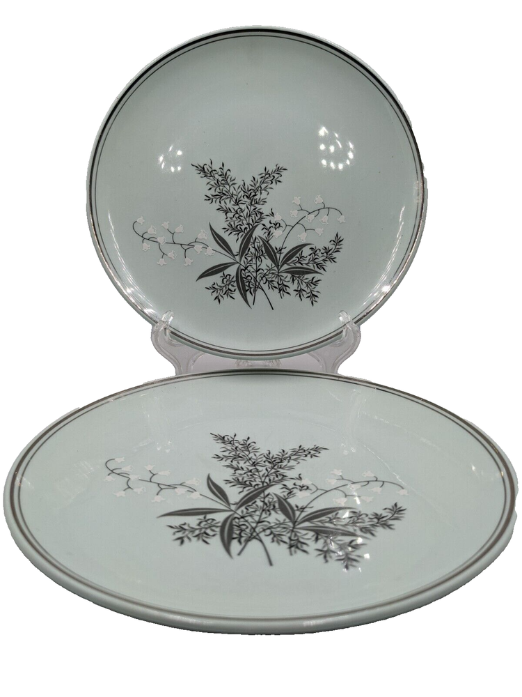 2 Empcraft-Princess Salad Plates Lady Empire Lily of the Valley Permacal 7.5