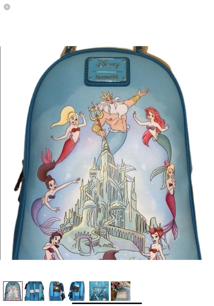 Loungefly Disney Little Mermaid Ariel & Sisters Mini Backpack Limited -NWT RARE