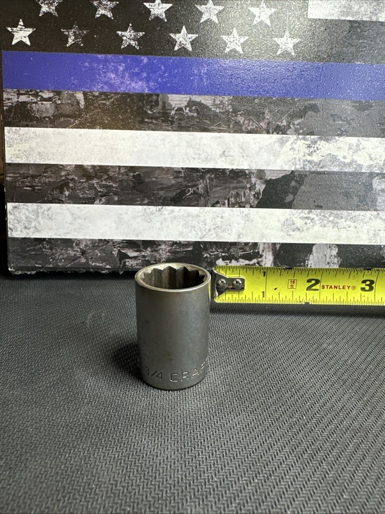 Vintage Craftsman 1/2” Drive 12 Point Deep Socket  =V= Free Ship!! 3/4