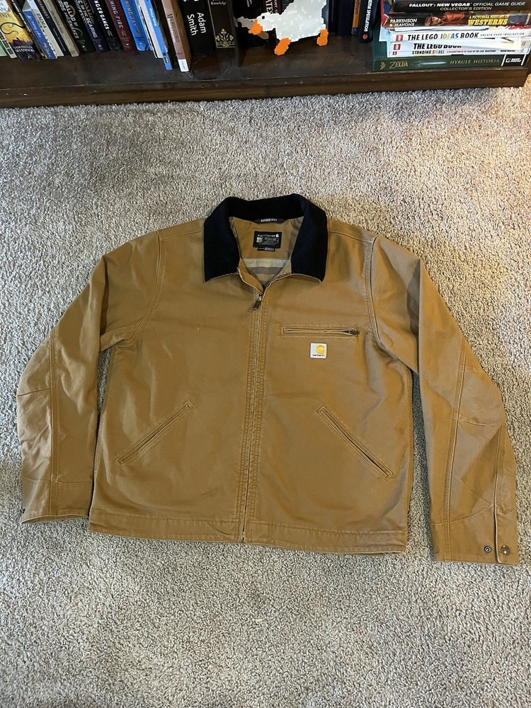 Carhartt Re-Engineered Rugged Flex Relaxed Fit Duck Detroit Jacket in Mens Large