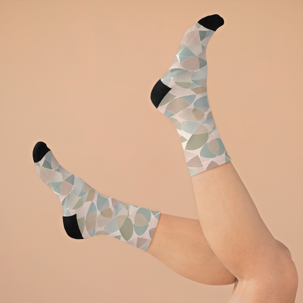 Eco-Friendly Geometric Pattern Socks | Comfortable & Stylish Sustainable