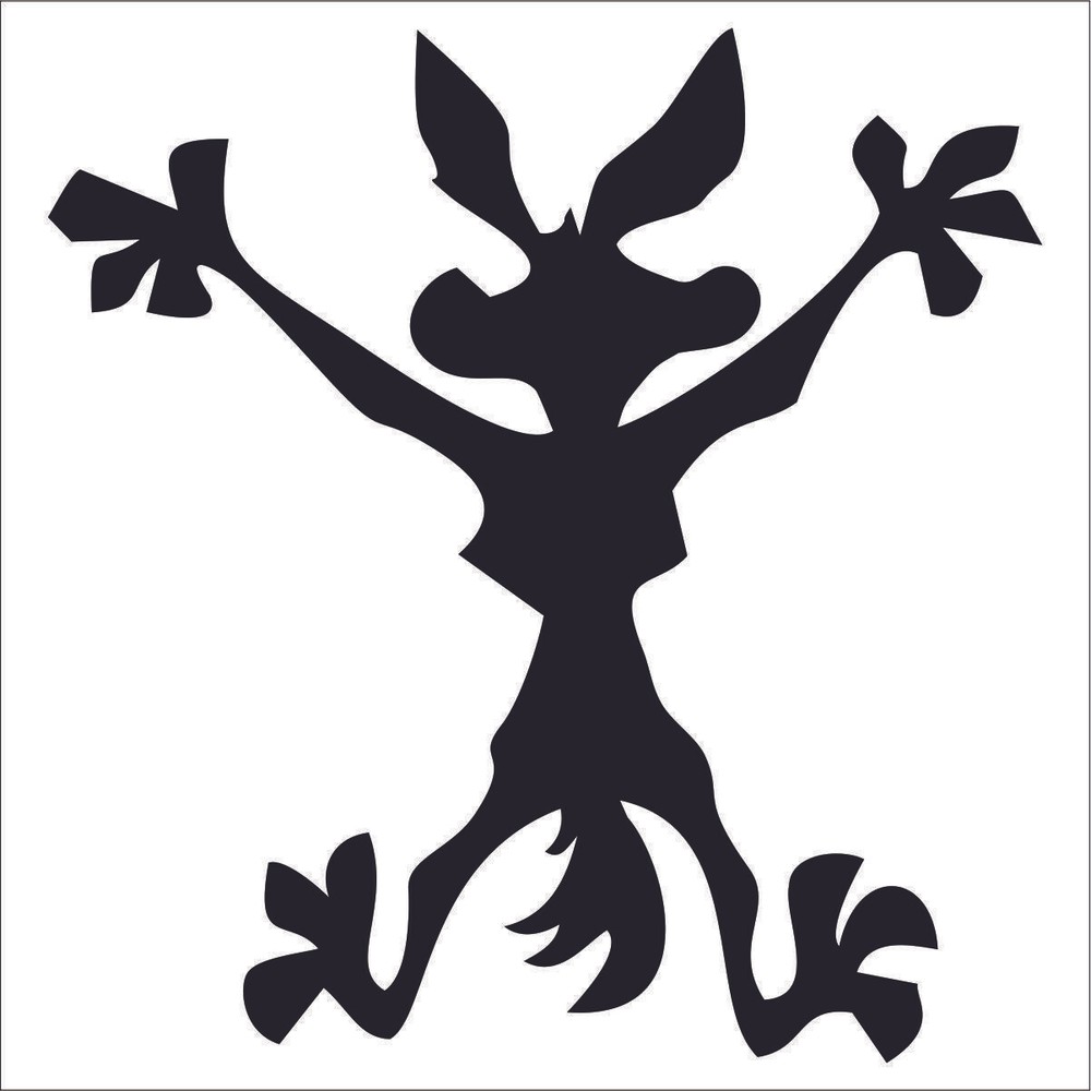 Wile E Coyote Decal / Sticker - Choose Color & Size - Road Runner, Splat