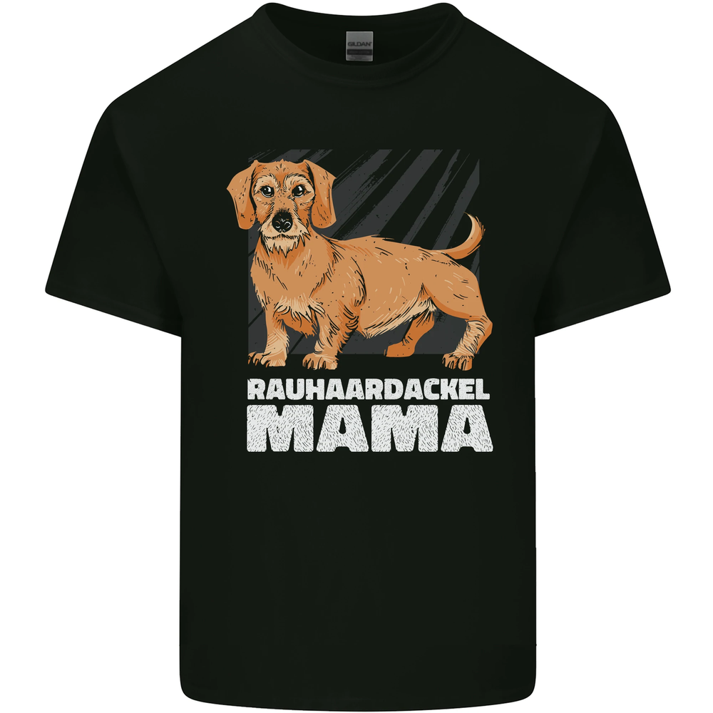 Dogs Rauhaardackel Mama Mens Cotton T-Shirt Tee Top