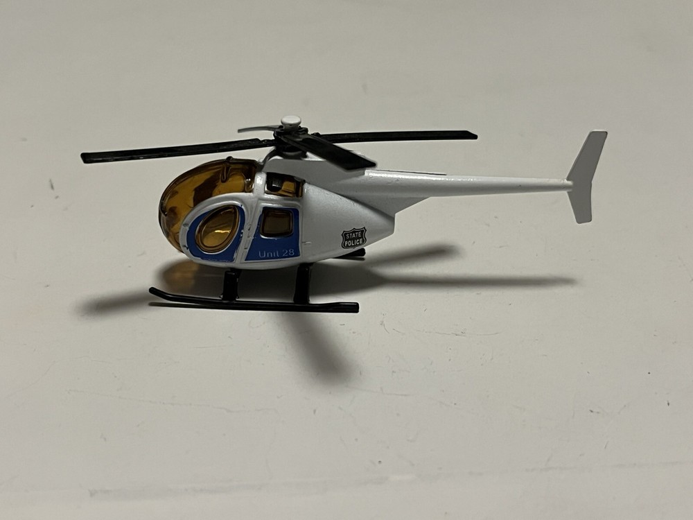 1999 Realtoy Fast Lane Police Helicopter Die Cast Hughes MD500