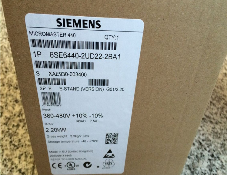 1PCS New Siemens Inverter 6SE6440-2UC22-2BA1 220V 2.2KW 6SE6440-2UC22-2BA1