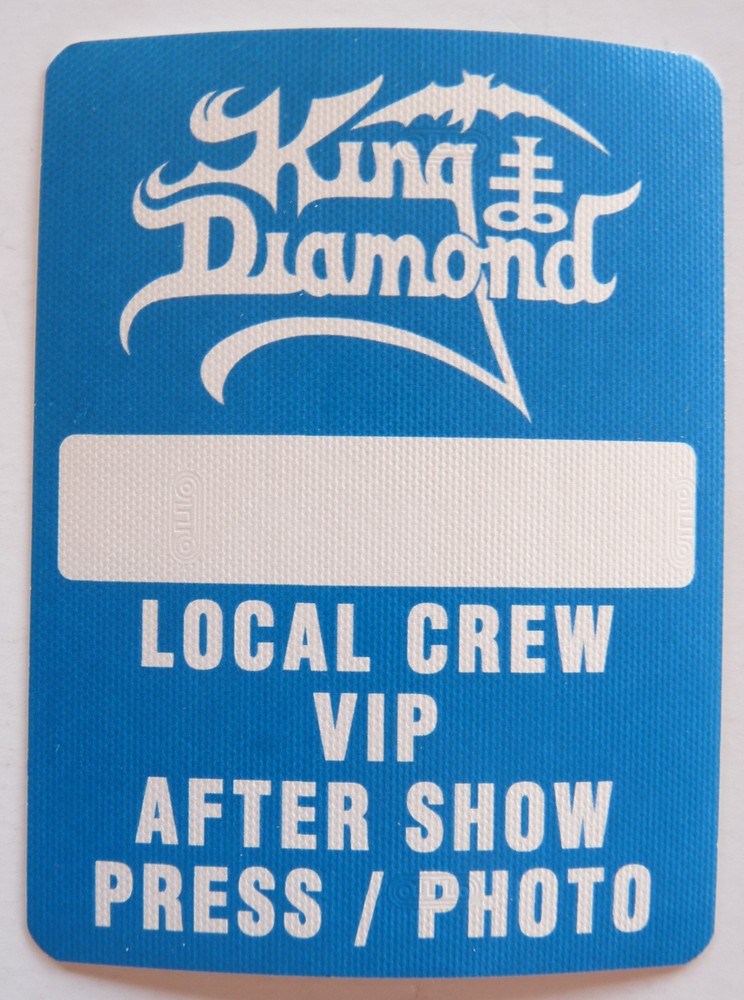 King Diamond Concert Tour Blue Backstage Pass D14
