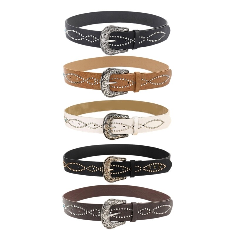 Punk Studded Waist Belt for Jeans Pants Cowgirl Body Jewelry