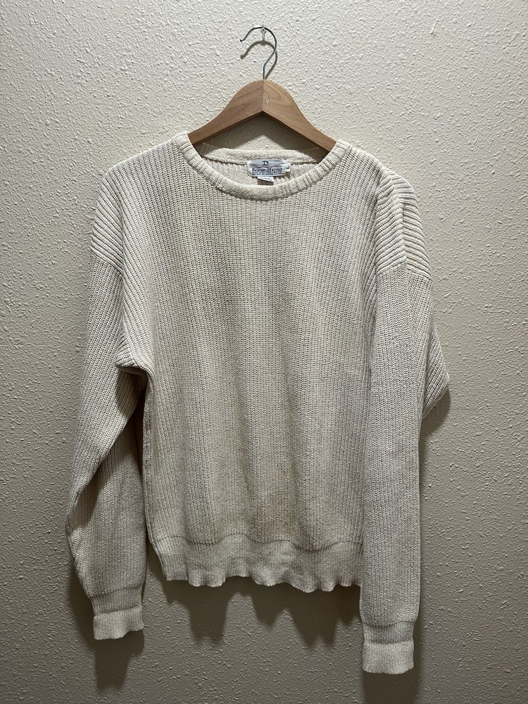 VTG NEIMAN MARCUS KNITTED SWEATER SIZE LARGE MADE IN BRITISH CROWN SILK/COTTON
