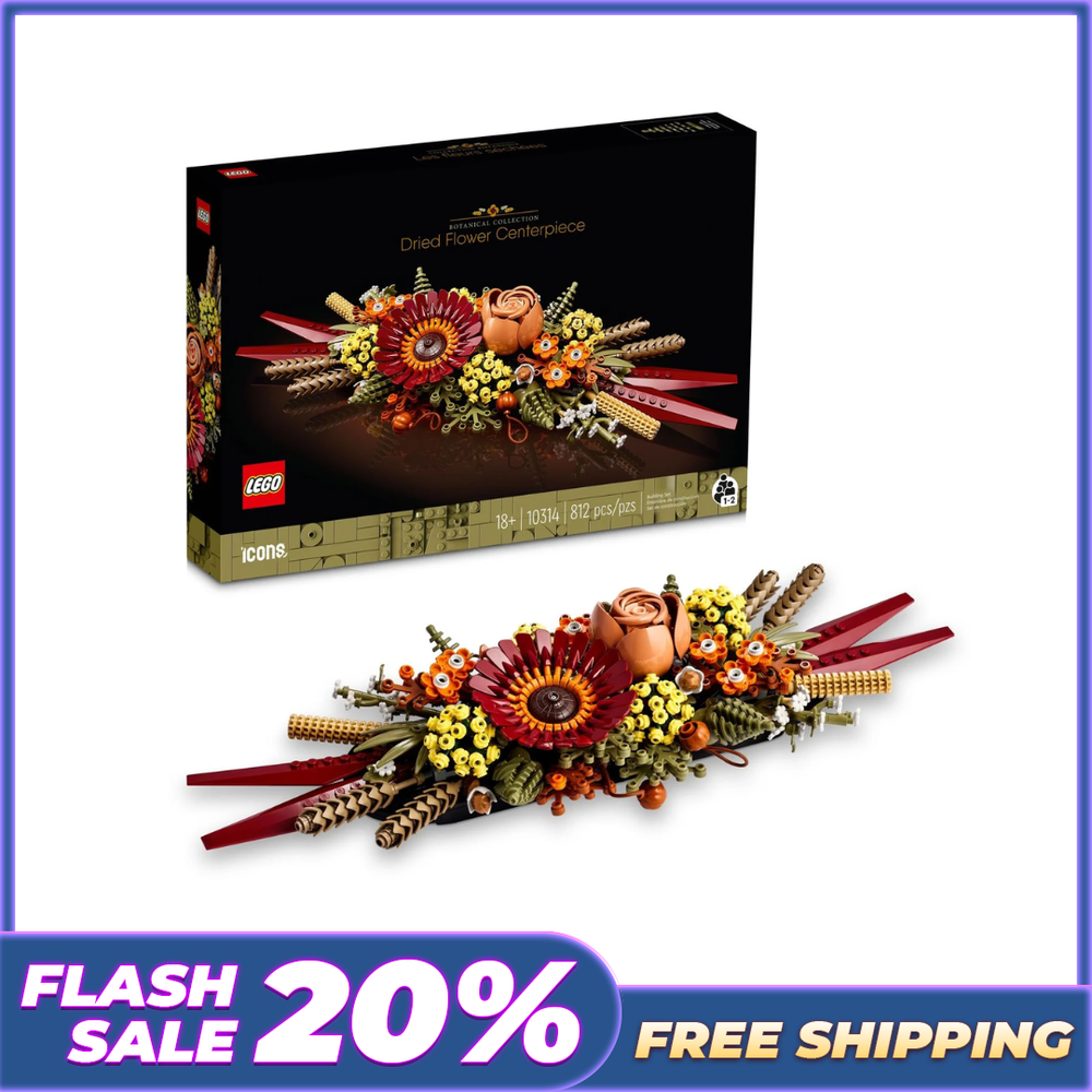 [ FLASH SALE ] - LEGO Icons Artificial Flowers with Rose and Gerbera, 10314-image