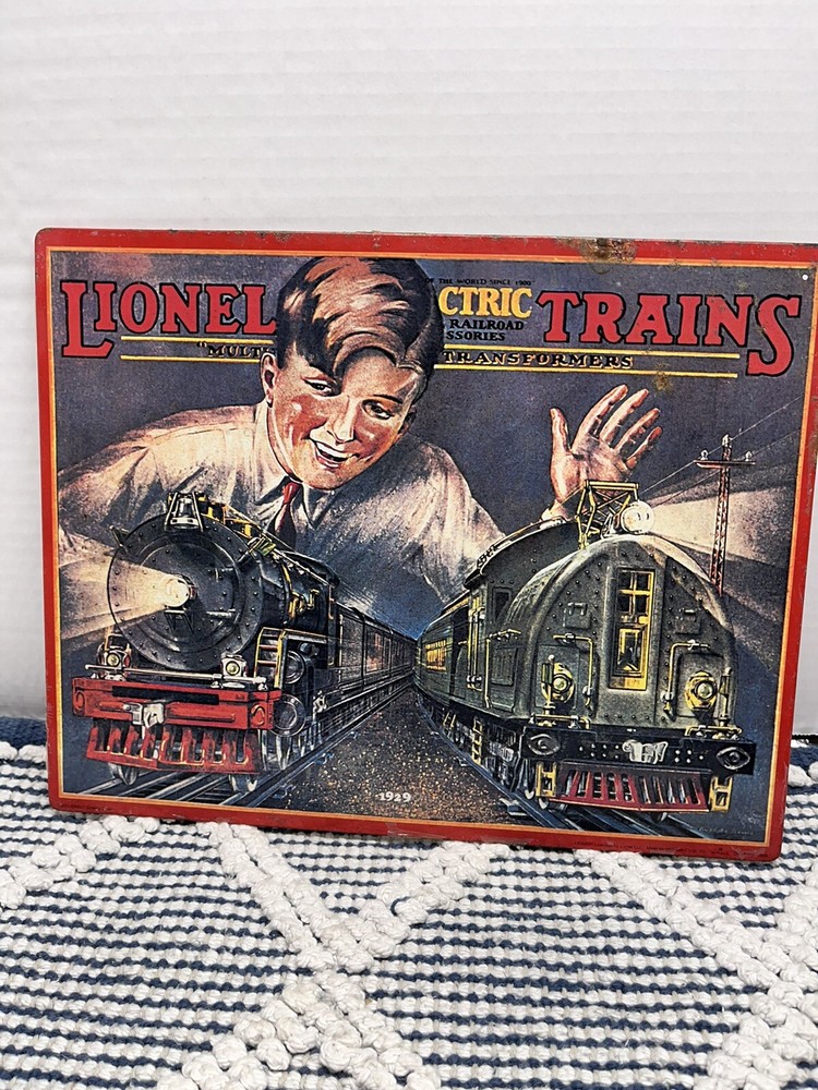 1929 LIONEL  Reproduction CATALOG Toy Train Trains & Accessories Tin Sign
