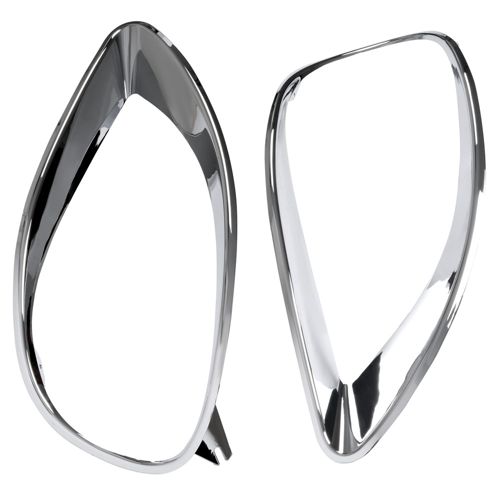Pair Chrome Headlight Bezel Trim for Freightliner Columbia 2001-2017 Silvery