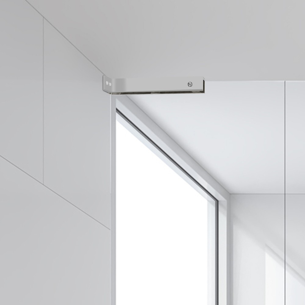 Glass Door L-Shape Stabilizing Bracket, Glass Support Bracket Stabilizer