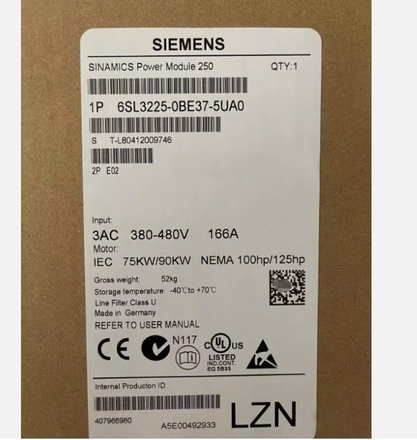 1PC Siemens 6SL3225-0BE37-5UA0 6SL3 225-0BE37-5UA0 New In Box Expedited Shipping