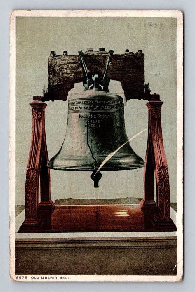 Pennsylvania PA Philadelphia Old Liberty Bell Vintage Postcard Old Card Postal