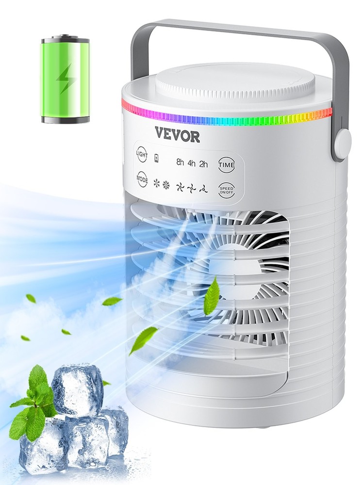 Portable Air Conditioner,4-in-1 Evaporative Air Cooler,3-Speed Mini Air Co